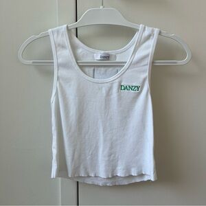 Danzy Cropped Tank in White